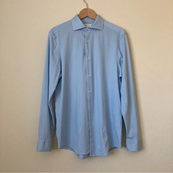 Zara Sky Blue Men's Dress Shirt - Picture 7 of 10